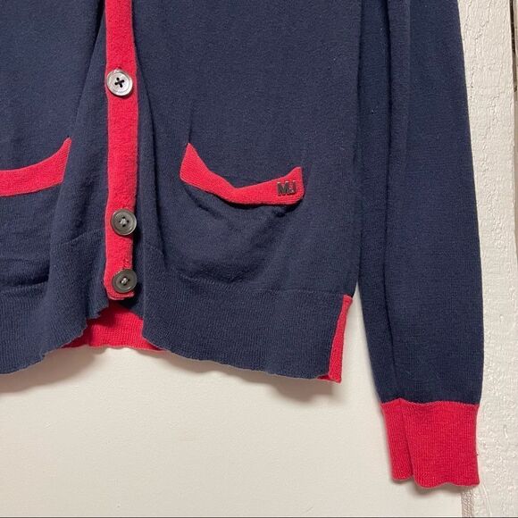 Marc by Marc Jacobs twilight navy multi cardigan silk cotton cashmere blend - Picture 9 of 10